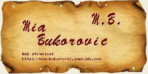Mia Bukorović vizit kartica